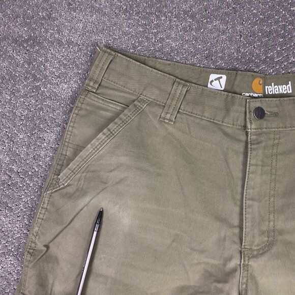 Carhartt Relaxed Fit Cryder Full Swing Pants Men's 36 x 30 Fits 36 x 28 Olive - Picture 6 of 16